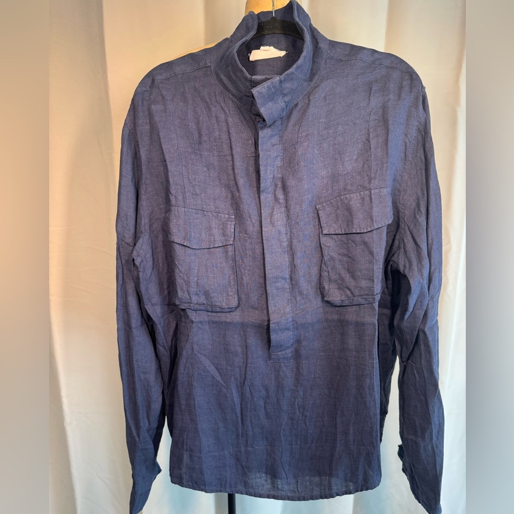 Beyyoglu Half-Button Linen Shirt